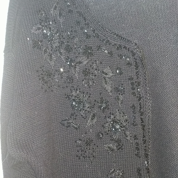 Vintage Tiara International beaded sweater sz M-L - Picture 5 of 8